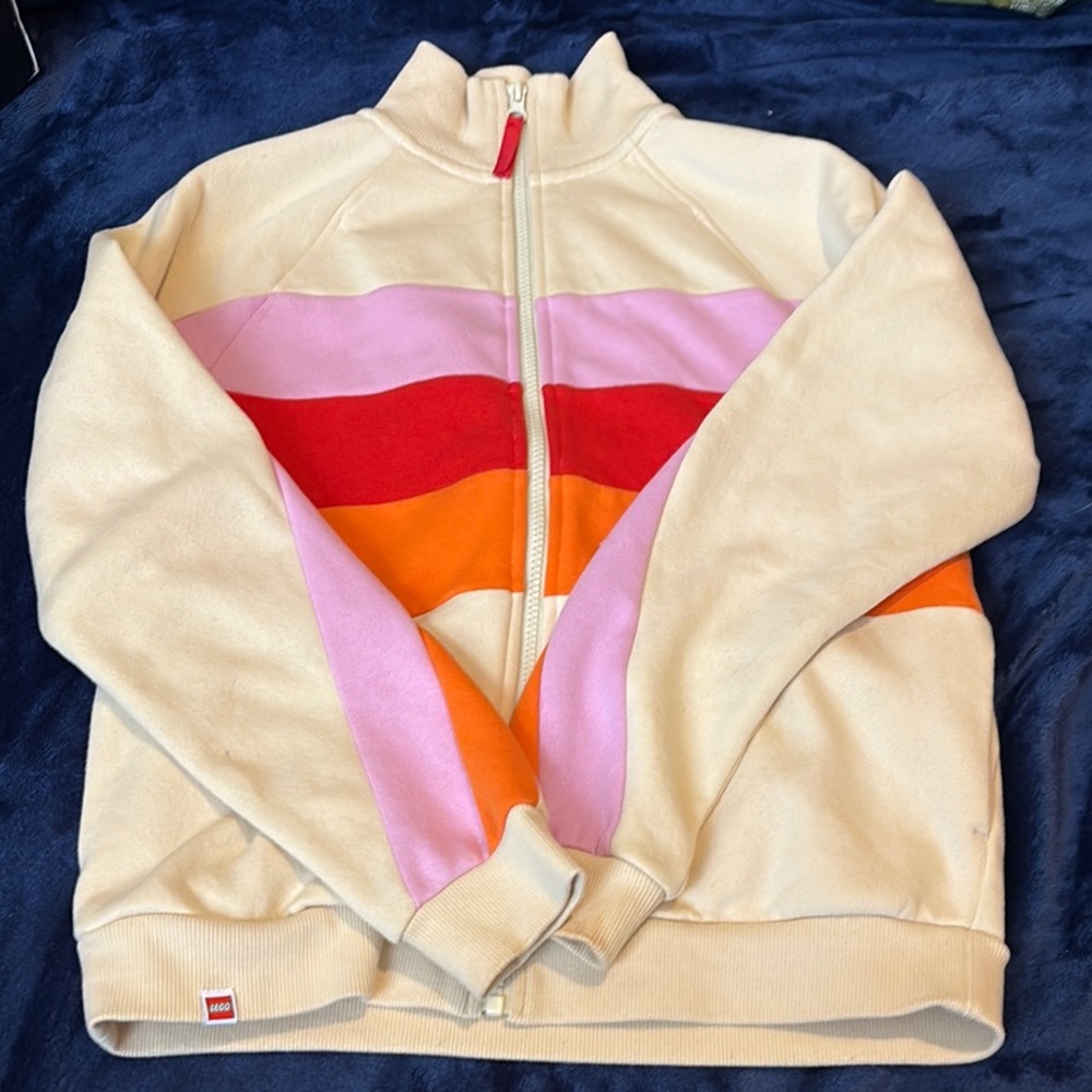 Colorful Striped Zip-Up Jacket